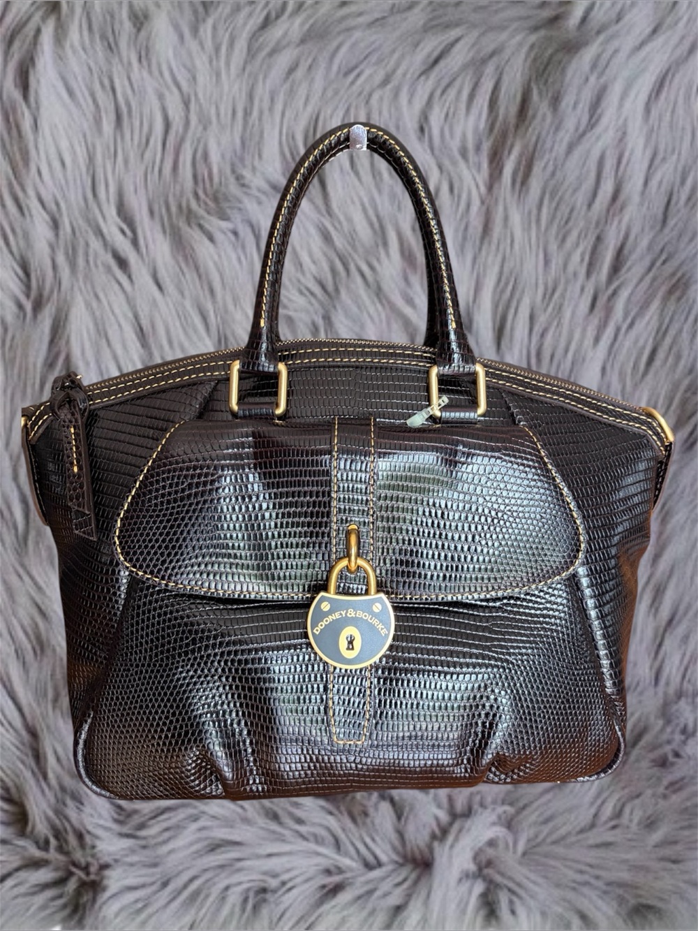 NWT Dooney & Bourke Lizard Leather Satchel